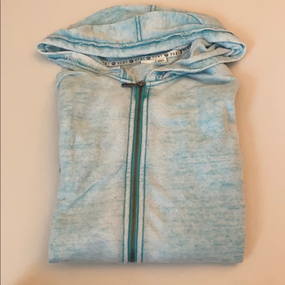 Distressed Roxy Zipper Sweatshirt !